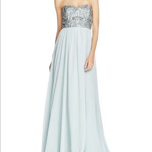 Decode 1.8 blue sweetheart strapless formal dress